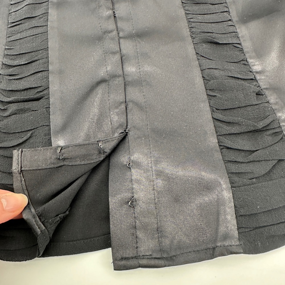 VTG Y2K INC Sheer Ruffle Top Whimsigoth‎ Romantic Mixed Media Fairy Grunge 4P - Picture 8 of 10